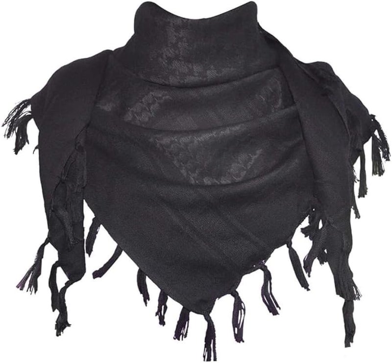 SHOPUKASA Cotton Shemagh Tactical Military Scarf Palestine Scarf Keffiyeh Head Neck Wrap gifts for Men & Women + Paper Bag - Image 1
